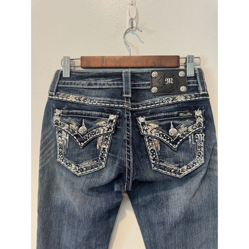 Miss Me Y2K Women’s Bootcut Jeans Bling Pockets Rhinestone 5-Pocket Size 26x34